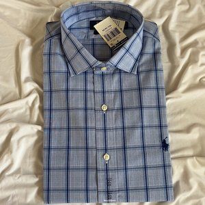 *NEW W/ TAGS* Polo Ralph Lauren Blue Plaid Men's Button-Down Shirt (16.5/34-35)